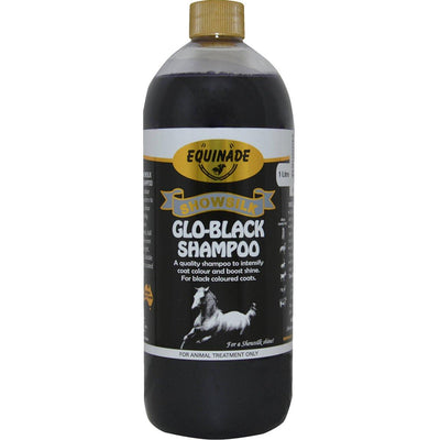Equinade Showsilk Glo Black Shampoo Animal Coat Colour Treatment 1L