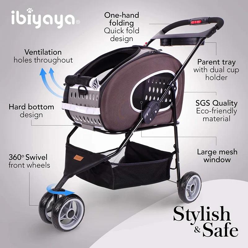 Ibiyaya 5-In-1 Combo Eva Pet Carrier & Stroller