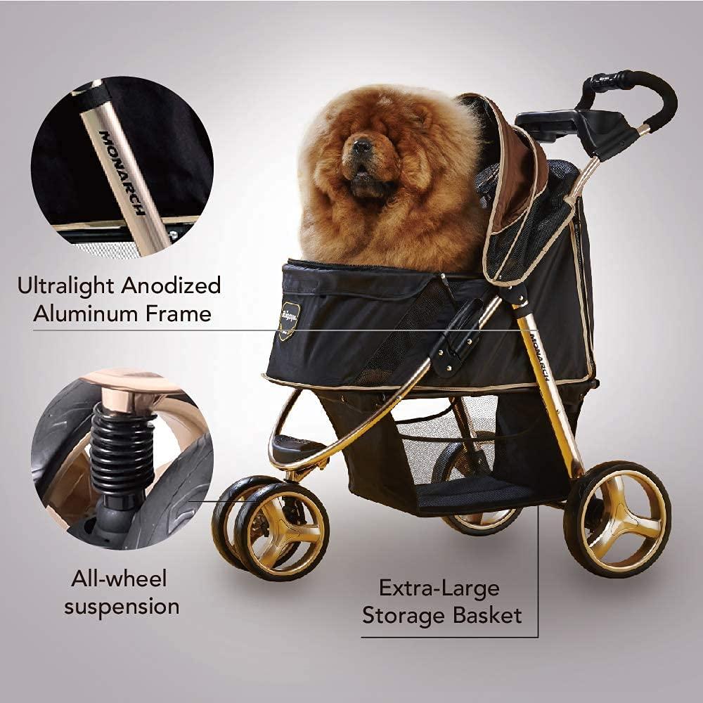 Ibiyaya "Monarch" Premium Pet Jogger Stroller - Luxury Gold