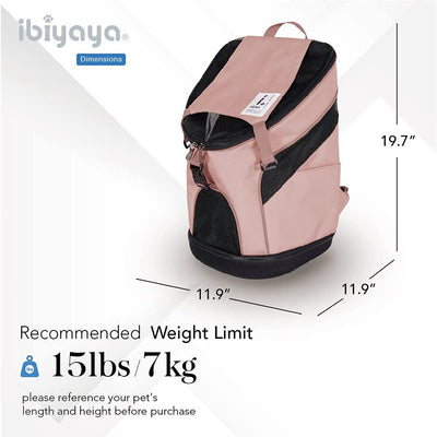 Ibiyaya Ultralight Pro Backpack Pet Carrier - Coral Pink