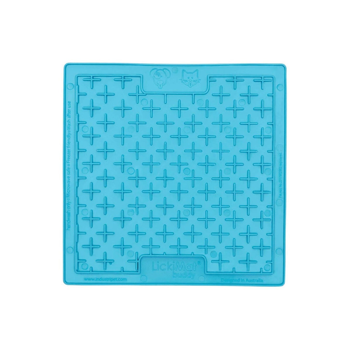 Lickimat 20cm Classic Buddy Cat Food Server Turquoise