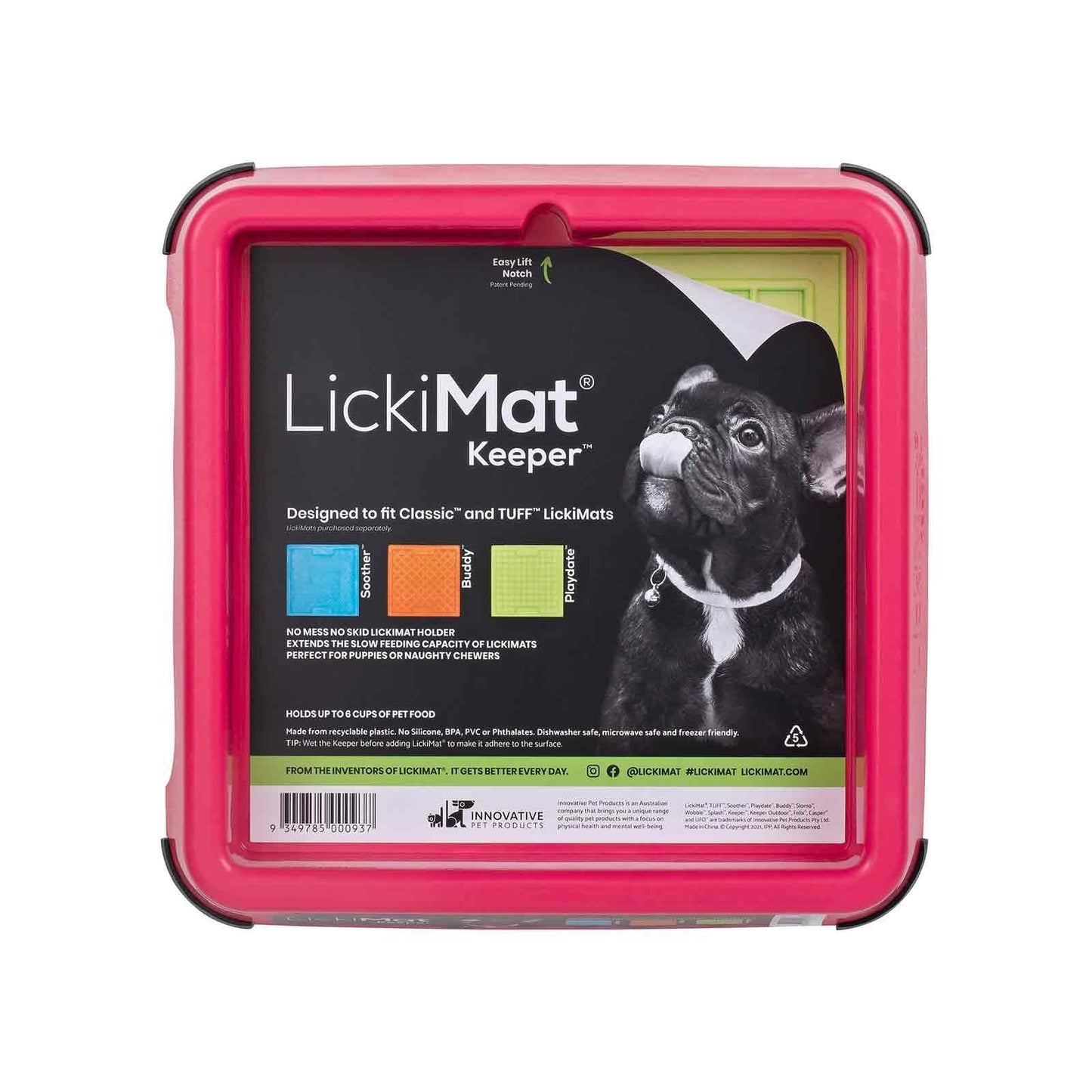 Lickimat Dog Feeder Indoor Keeper Bundle Pink