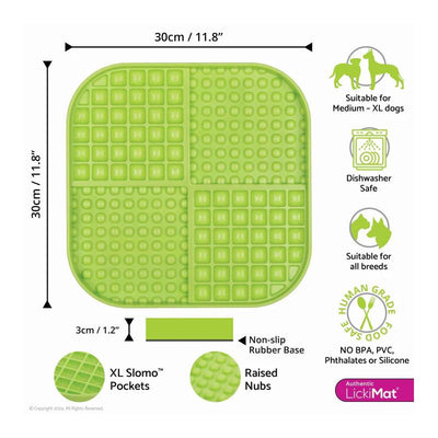 Lickimat Dog Feeder Slomo Green X-large