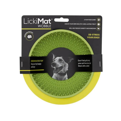 LickiMat Wobble Slow Feeder Boredom Buster Dog Food Bowl - Green