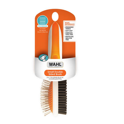 Wahl Orange-White Double Sided Pin-Bristle Brush Small