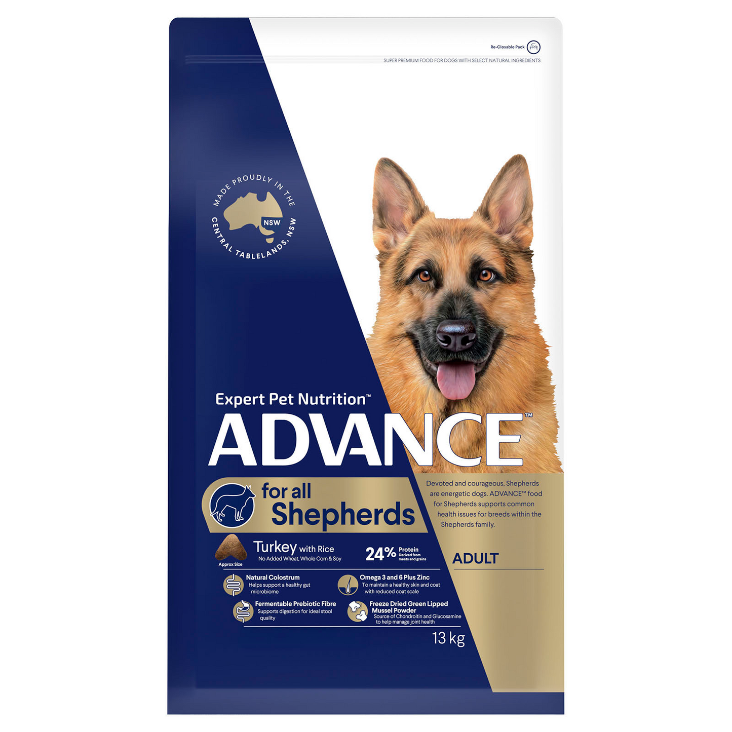Advance Adult Shepherd Dry Dog Food 13kg
