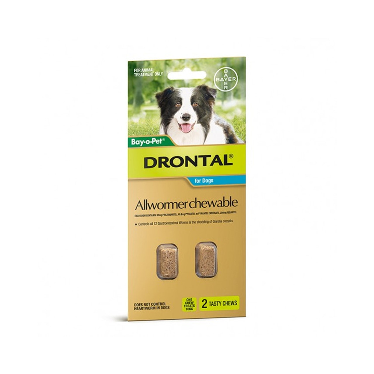 Drontal For Medium Dogs 10Kg Chewable 2 Pack