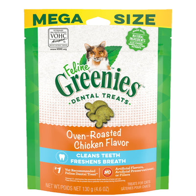 Greenies Feline Roasted Chicken Dental Treats 130g