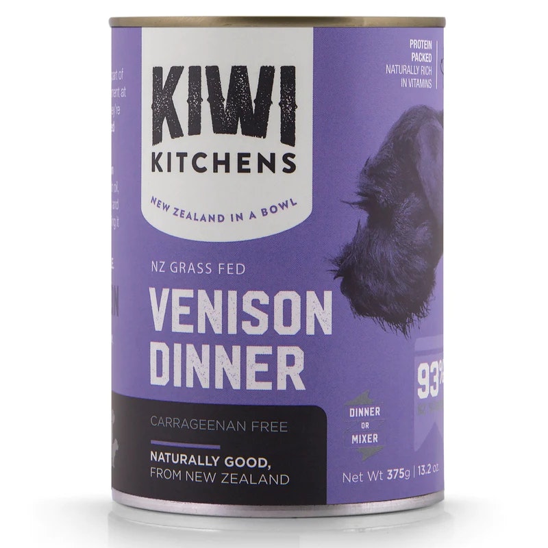 Kiwi Kitchens Canned Dog Food Venison Dinner 9x375g