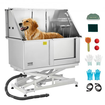 Electric Stainless-Steel Grooming Bath  127 cm with Water Filter | Right Entry
