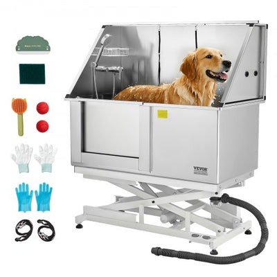 Electric Stainless-Steel Grooming Bath  127 cm with Water Filter | Left Entry