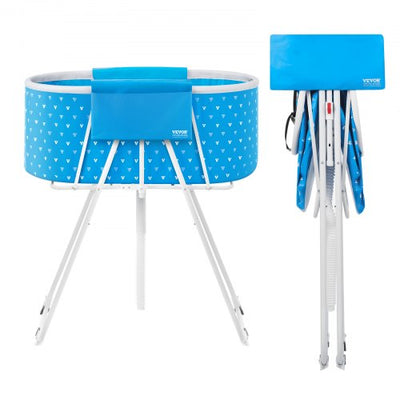 Foldable Elevated Pet Bath  Light Blue