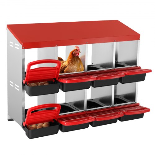 Andala 8-Compartment Metal Chicken Nesting Box – Inclined Nesting Design