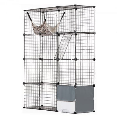 Andala Large 4-Tier Cat Cage  41x14x55 Metal Wire Enclosure w/ Hammock