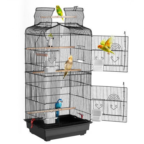 Andala 39" Hanging Bird Flight Cage – Metal Parakeet Cage for Cockatiels & Parrots