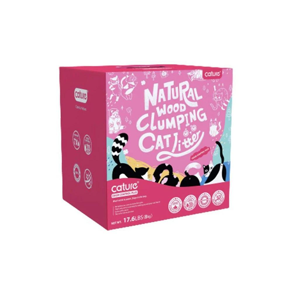 Cature Wood Clumping Cat Litter Odour Control Plus 20L/8kg