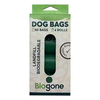 Bio-Gone Biodegradable Dog & Cat Poo Bags - 4 rolls/80 bags