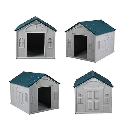 Dog Kennel Outdoor Indoor Pet Plastic Garden Large House Weatherproof Outside L