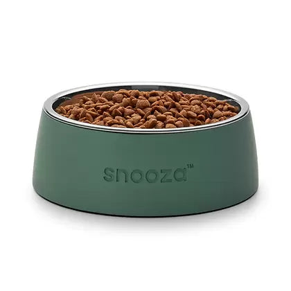 Snooza Concrete & Stainless Steel Bowl  Sage Green