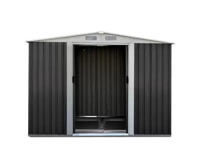 Steel Garden Shed with Base Frame - 258 x 207 x 178 cm