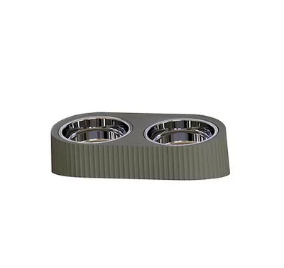 HONEYCARE Aluminium Cat or Puppy Double Bowl - Green