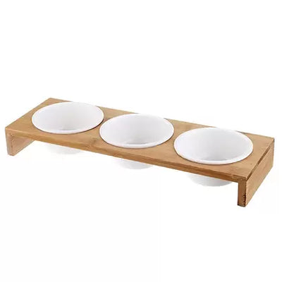 Bamboo Pet Feeder & Bowls