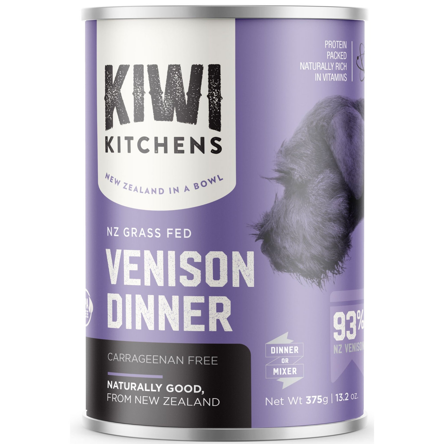 Kiwi Kitchens Venison Dinner Canned Dog Food 18X170g
