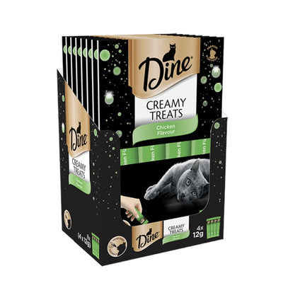 Dine Creamy Cat Treats Chicken Flavour 8pk x (4 x 12g)