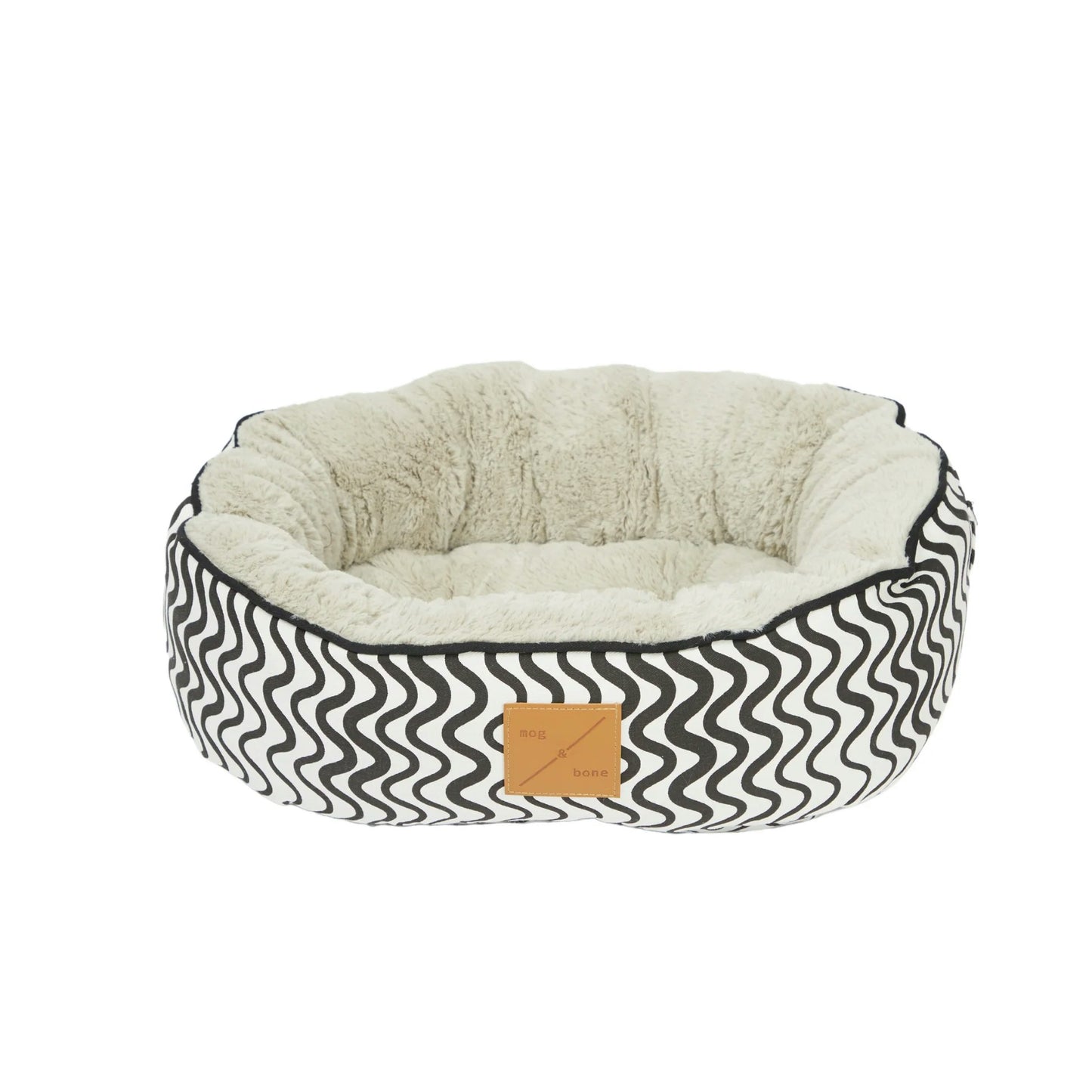 Mog & Bone Reversible Cat Bed - Black Wave