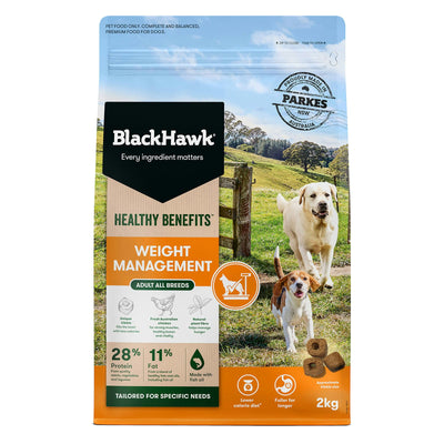 Black Hawk Healthy Benefits Weight Management Dry Dog Food 2kg