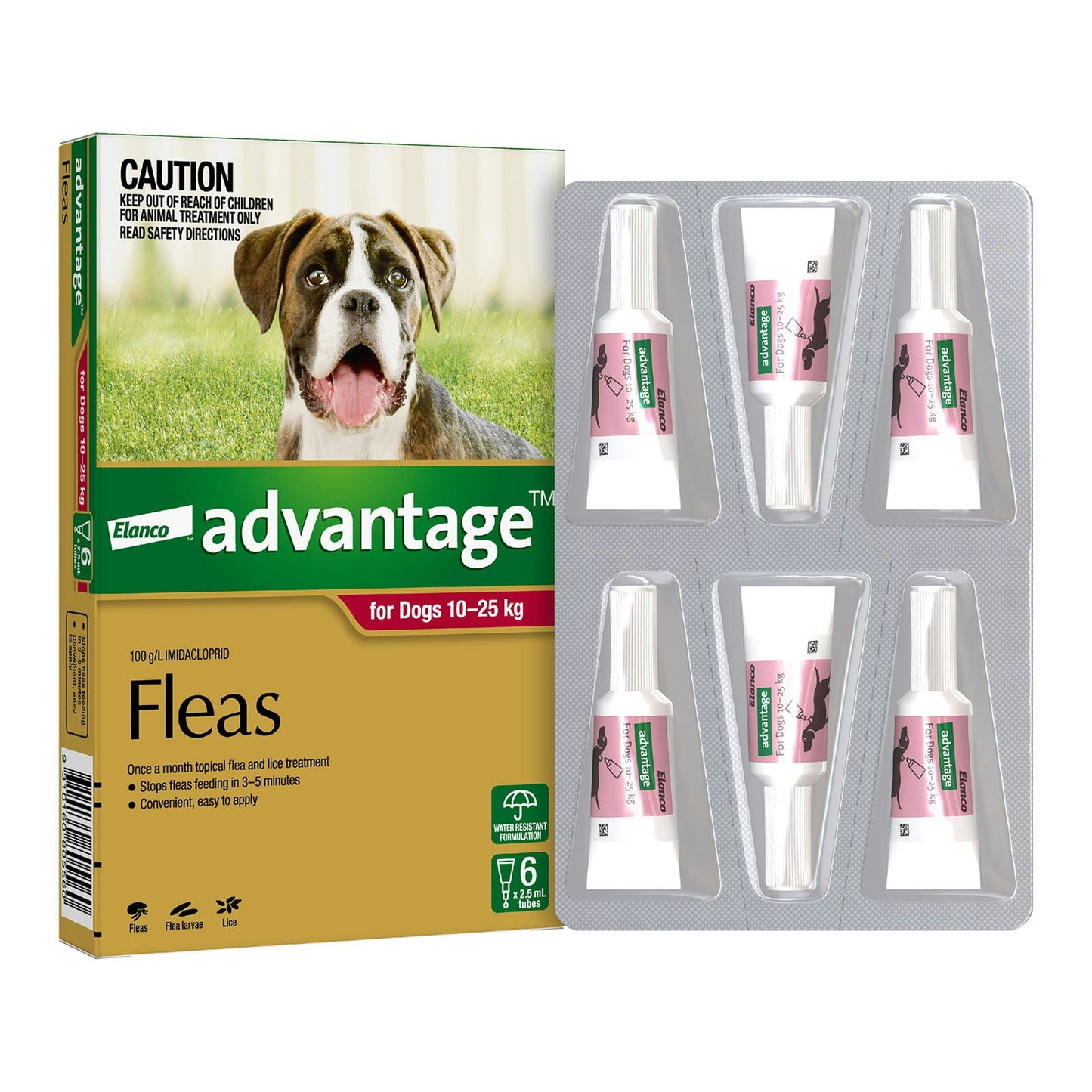 Advantage For Dogs 10-25kg 6 Pack