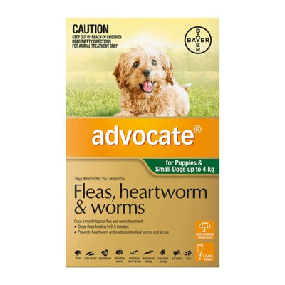 Advocate For Dogs Up To 4kg (Small Dogs/Pups) Green 3 Pack
