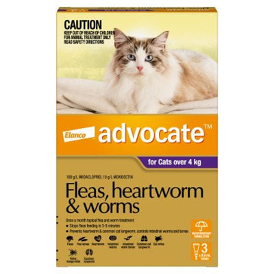 Advocate For Cats Over 4kg (Purple)  3 Pack