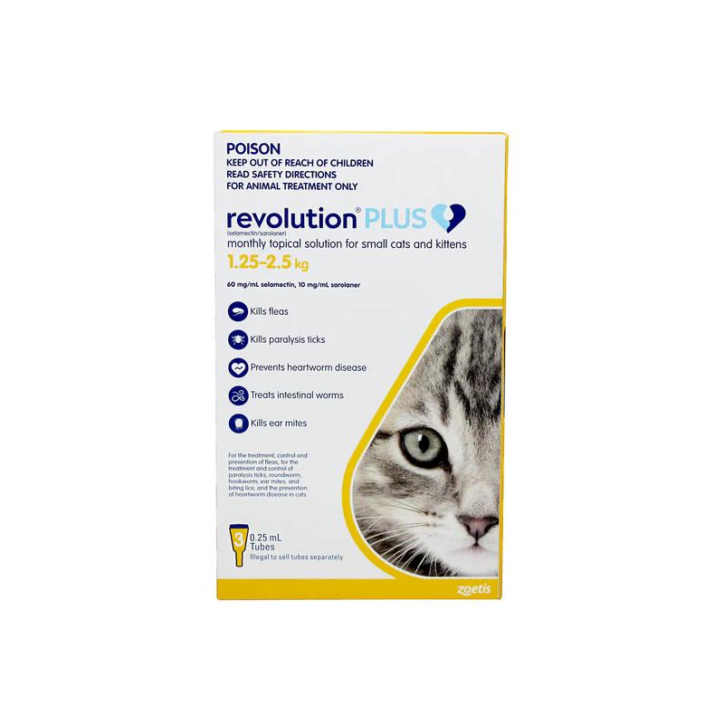 Revolution Plus Small Cats & Kittens 1.25-2.5kg - 3 Pack