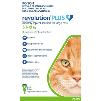 Revolution Plus For Large Cats 5.1-10kg