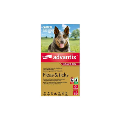 Advantix For Large Dogs 10 To 25kg (Red) 3 Pack