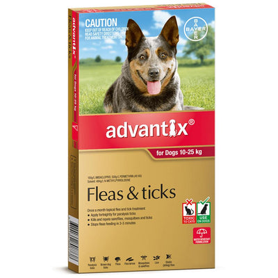 Advantix For Large Dogs 10 To 25kg (Red) 6 Pack