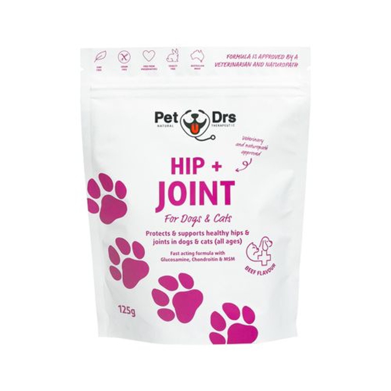 Pet Drs Hip + Joint Supplement 125g