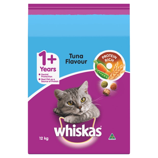 Whiskas Adult 1 Plus Year Tuna Dry Cat Food 12kg