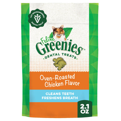 Greenies Feline Dental Cat Treats Oven Roasted Chicken 60g 10 Pack