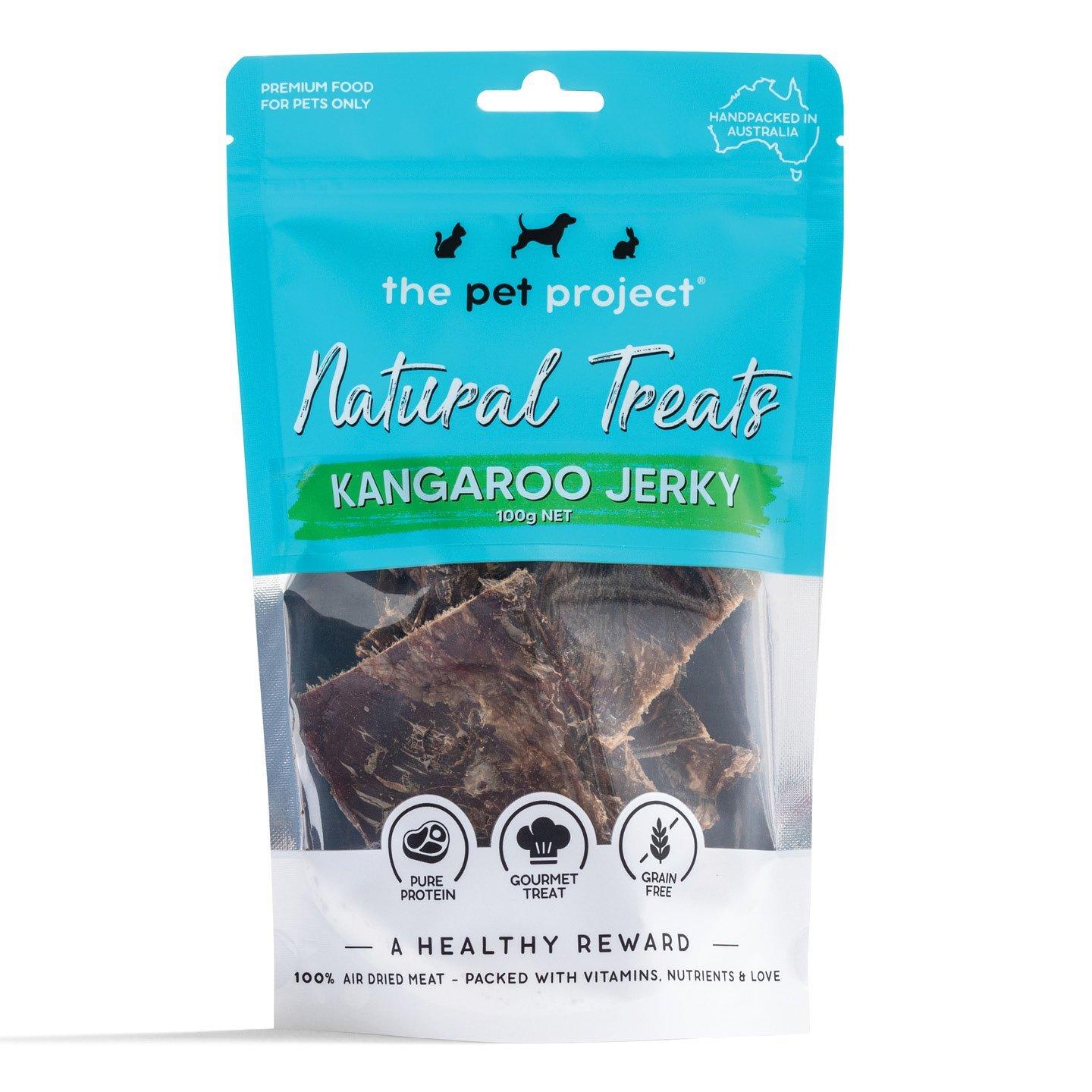 The Pet Project Natural Treats Kangaroo Jerky 100g