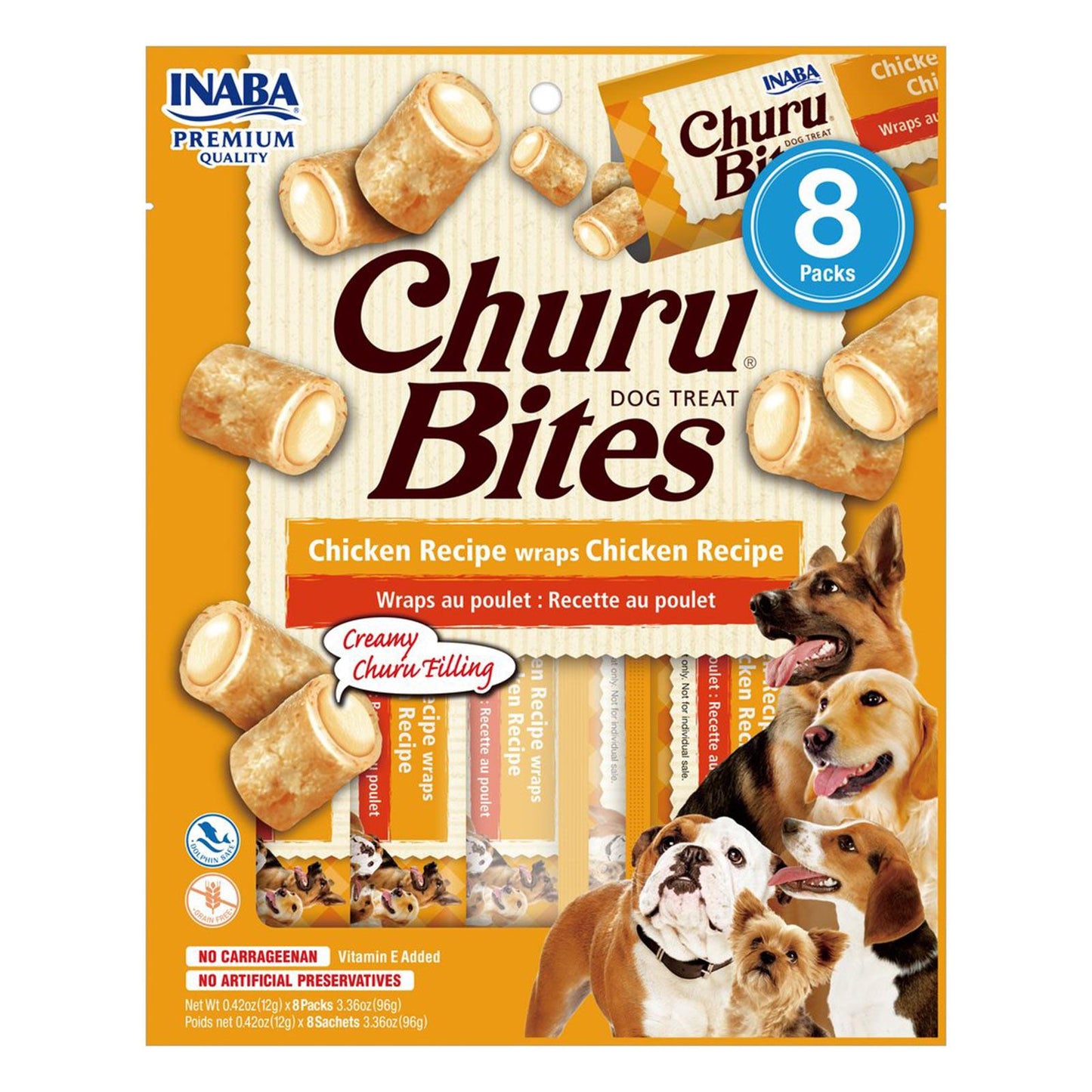 Inaba Churu Bites Chicken Wraps Dog Treats 6 X 96g
