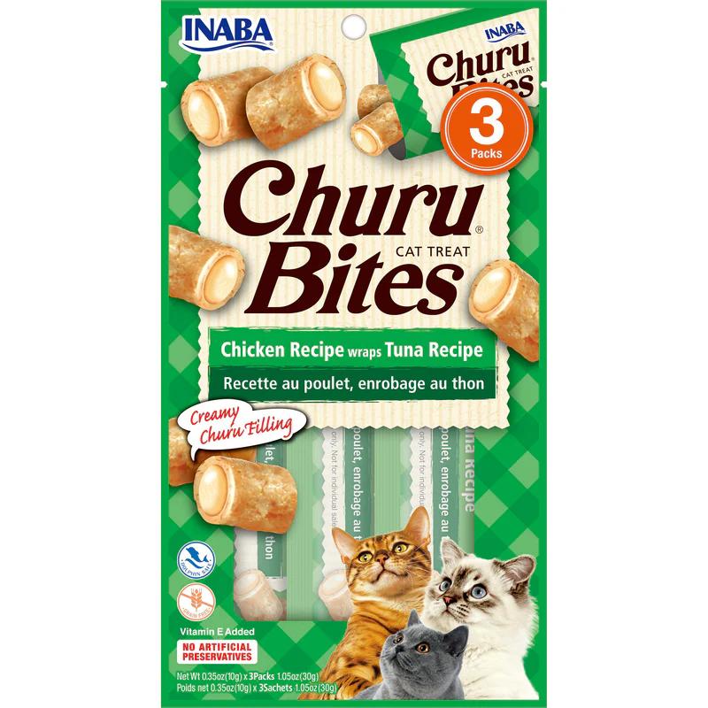 Inaba Churu Bites Chicken Wraps With Tuna Cat Treats 6 X 30g