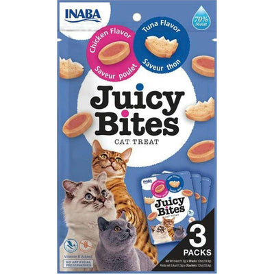 Inaba Juicy Bites Cat Treat Tuna & Chicken Flavor 6 X 34g