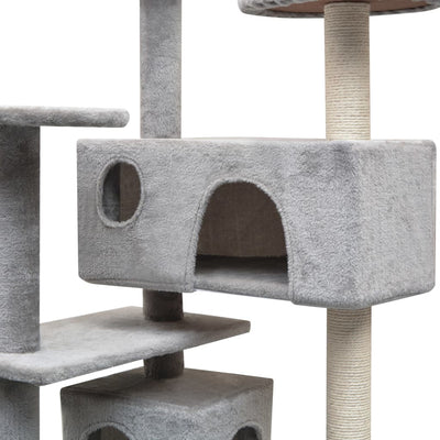 Cat Tree With Sisal Scratching Posts 125cm Grey