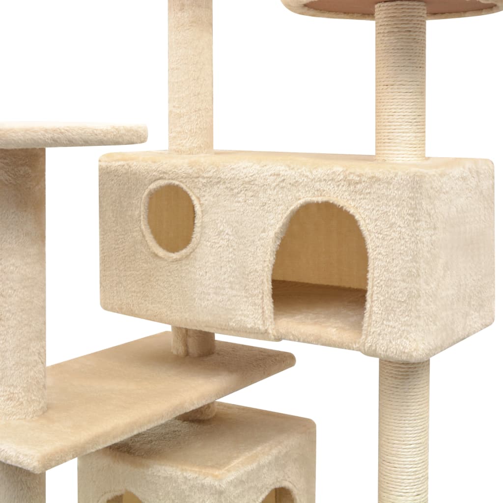 Cat Tree With Sisal Scratching Posts 95cm Beige
