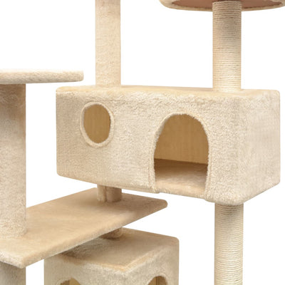 Cat Tree With Sisal Scratching Posts 95cm Beige
