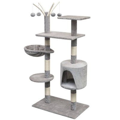 Andala Pets Cat Tree with Sisal Scratching Posts 125 cm Grey