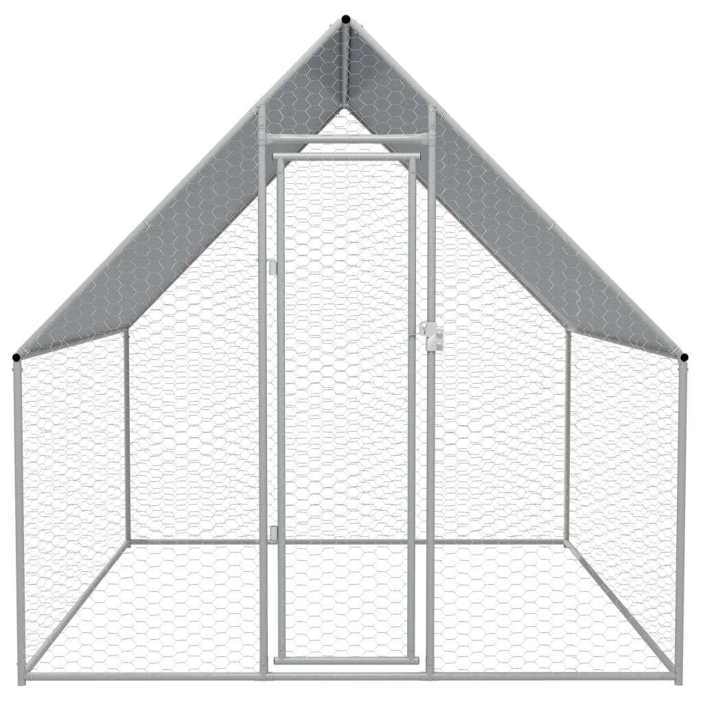 Andala Pets Outdoor Chicken Cage Galvanised Steel 2x2x1.92 m