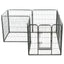 Dog Playpen 8 Panels Steel 80X80cm Black